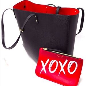 Victoria’s Secret Faux Leather Pebbled Tote with Coin Purse. NWT